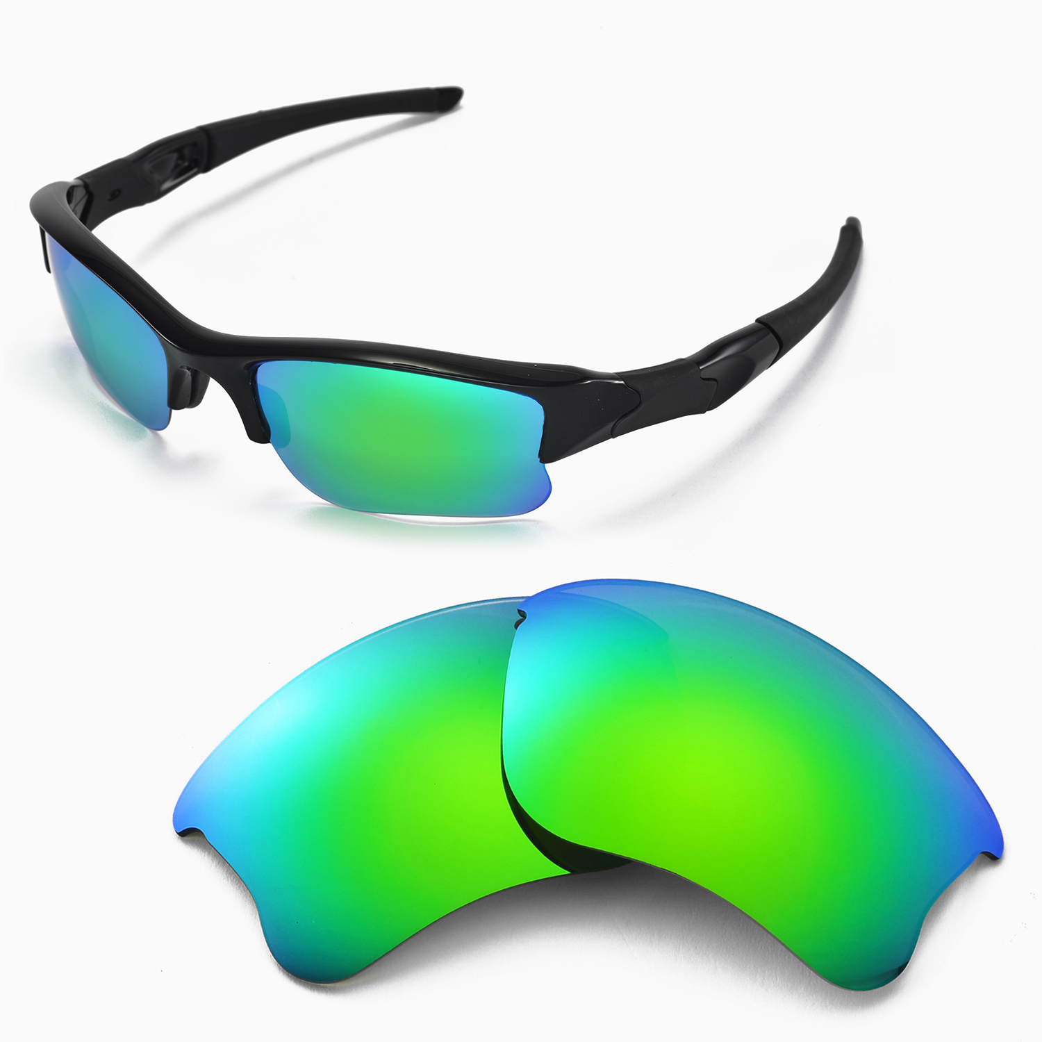 WL Polarized Emerald Replacement Lenses For Oakley Flak Jacket XLJ